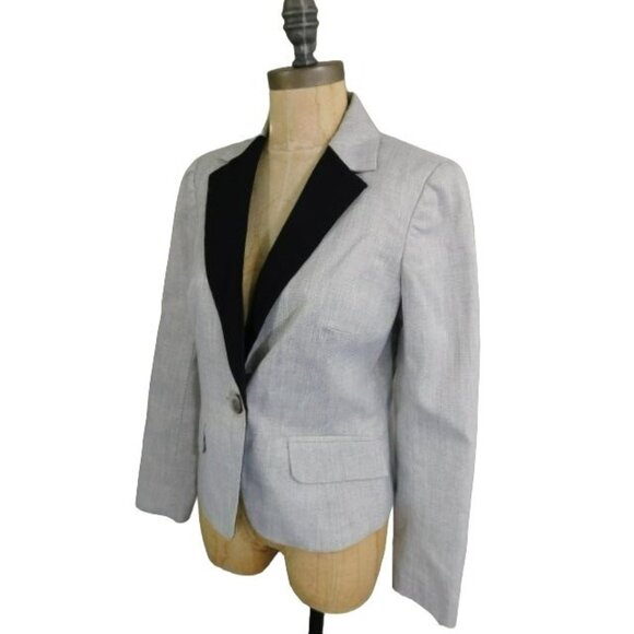 Trina Turk Size 4 Designer Dressy Shimmer Blazer Jacket - Picture 2 of 4